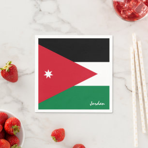 Jordan & Jordanian Flag party fashion /sports fans Napkin