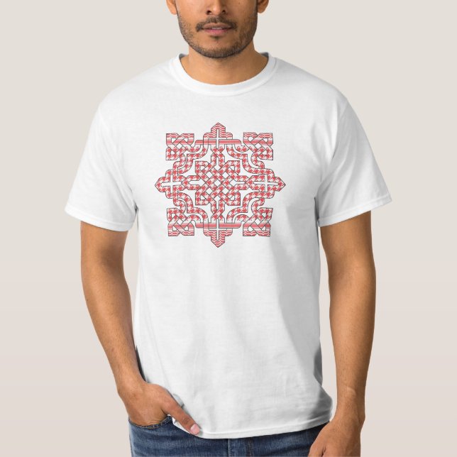Jordan Keffiyeh Design Arabic Art T-Shirt (Front)