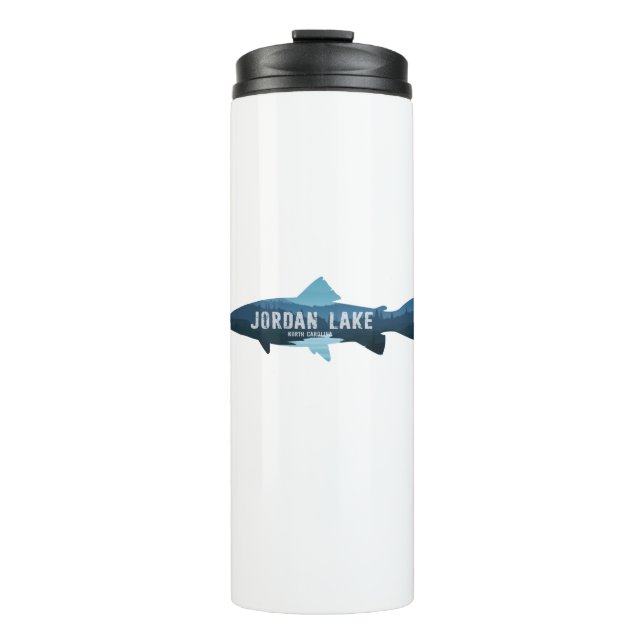 Jordan Lake North Carolina Fish Thermal Tumbler (Front)