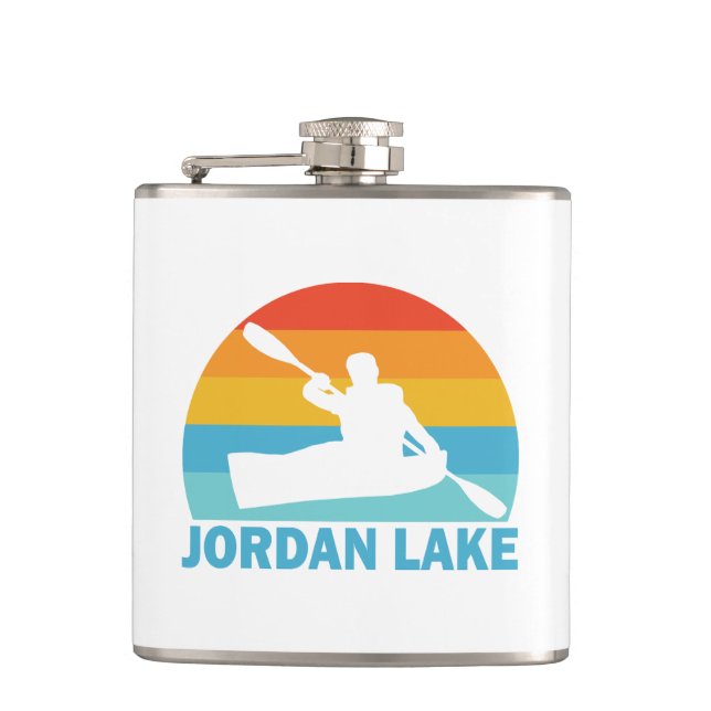 Jordan Lake North Carolina Kayak Hip Flask (Front)