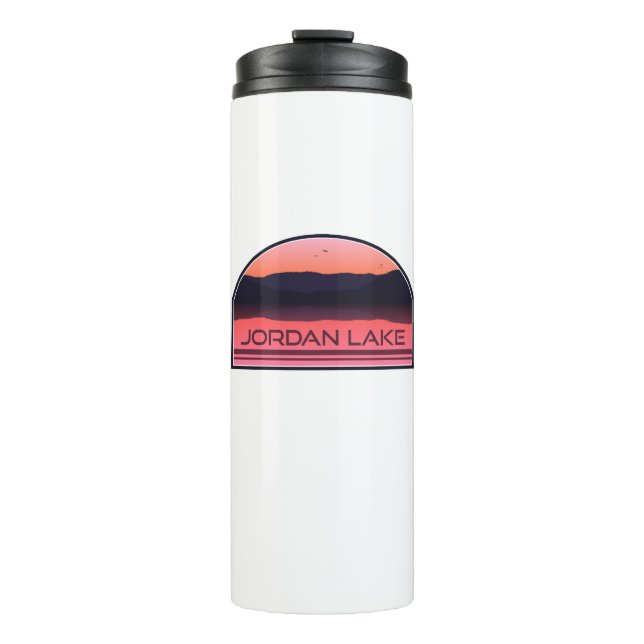Jordan Lake North Carolina Red Sunrise Thermal Tumbler (Front)