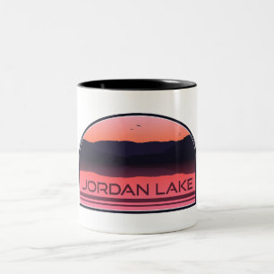 Jordan Lake North Carolina Red Sunrise Two-Tone Coffee Mug