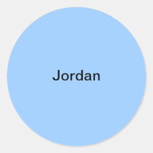 Jordan Light Blue  Kids Name Sticker Personalised