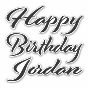 Jordan Name Vorname black Sticker Geburtstag