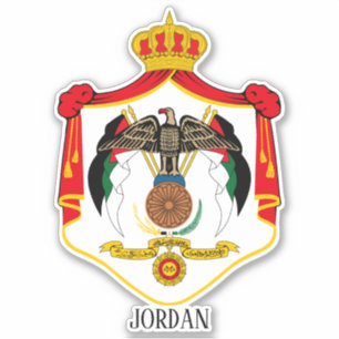 Jordan National Coat Of Arms Patriotic