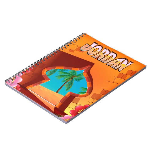 Jordan Palace travel poster Notebook (Left Side)