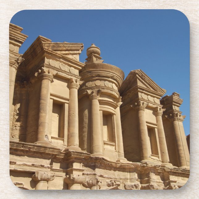 Jordan, Petra, The Monastery, Al Deir. 2 Coaster (Front)