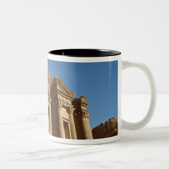 Jordan, Petra, The Monastery, Al Deir. 2 Two-Tone Coffee Mug (Right)
