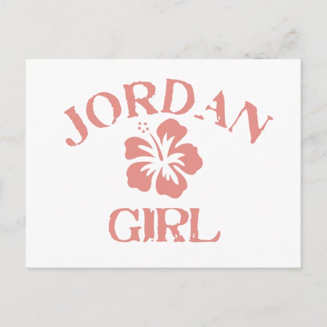 Jordan Pink Girl Postcard (Front)