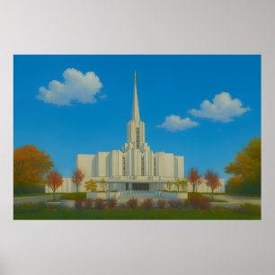 Jordan River Utah Temple Painting™ LDS Art Poster