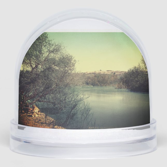 Jordan River where Jesus was baptised: Holy Site Snowglobe (Front)