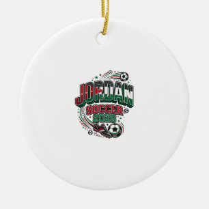 Jordan Soccer 2026 Soccer Bold Country Typography Ceramic Tree Decoration