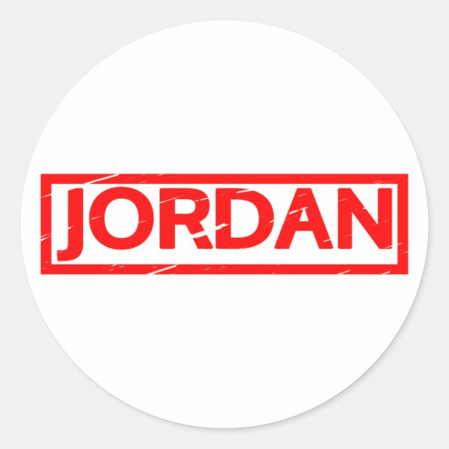 Jordan Stamp Classic Round Sticker (Front)