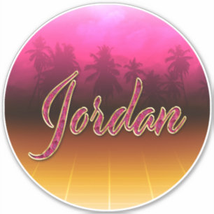 Jordan Vorname Name golden pink Aufkleber Sticker