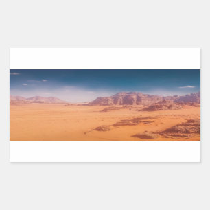 Jordan, Wadi Rum desert Rectangular Sticker