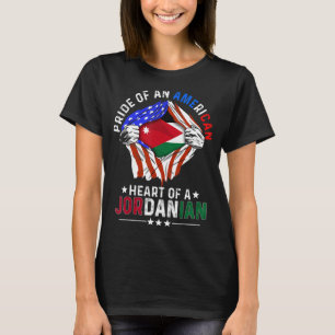 Jordanian American America Pride Foreign Country J T-Shirt