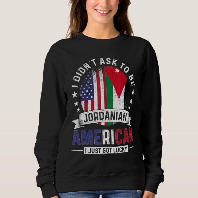 Jordanian American Countries Flags Pride Jordan Fl Sweatshirt (Front)