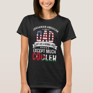 Jordanian American Dad Fathers Day Papa Jordan Fla T-Shirt