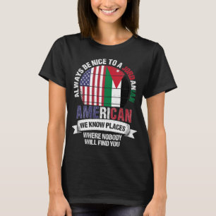Jordanian American know Places Country Jordan Flag T-Shirt