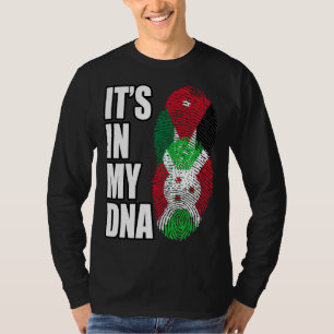 Jordanian And Burundian Mix DNA Heritage Flag T-Shirt