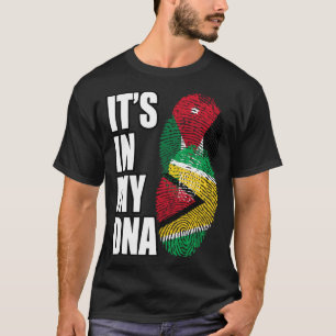 Jordanian And Guyanese Mix DNA Heritage Flag T-Shirt