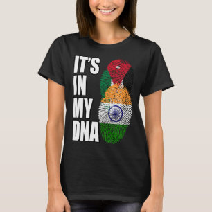 Jordanian And Indian Mix DNA Heritage Flag T-Shirt