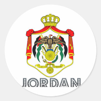 Jordanian Emblem Classic Round Sticker