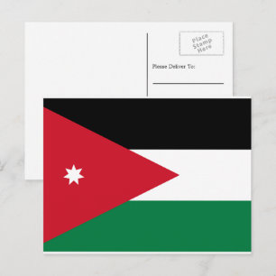Jordanian Flag, Flag of Jordan Postcard