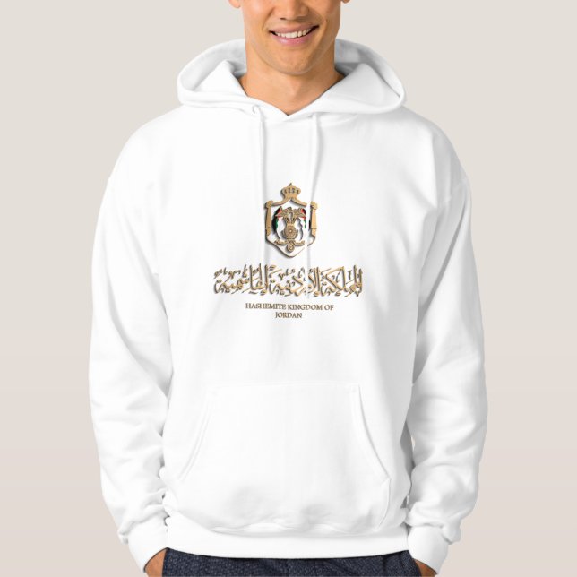 JORDANIAN FLAG GOLD EMBLEM شعار الأردن HOODIE (Front)