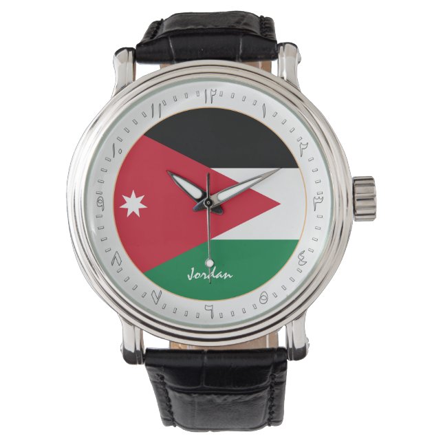 Jordanian Flag & Jordan fashion, Arabic No /design Watch (Front)