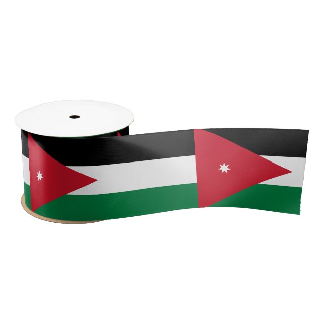 Jordanian Flag & Jordan travel, holiday/sports Satin Ribbon (Spool)