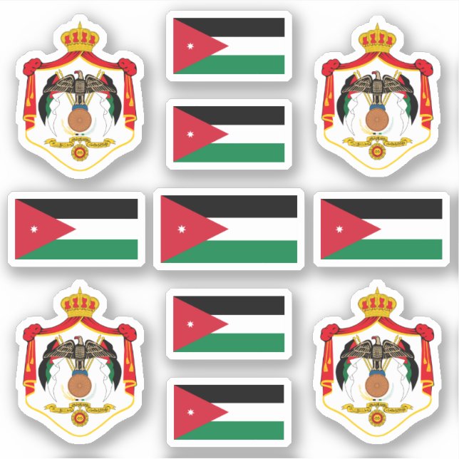 Jordanian national symbols /Coat of arms and flag (Front)