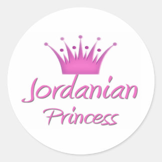 Jordanian Princess Classic Round Sticker
