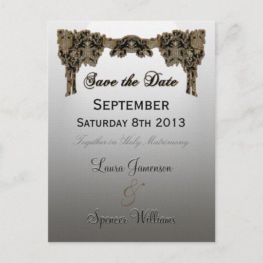 Jordey Wedding Reminder Announcement Postcard Zazzle.co.uk