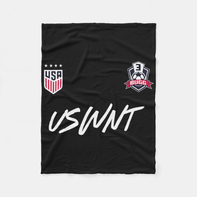 Jordyn Bugg 3 Navy Uswnt Officially Licensed  Fleece Blanket (Front)