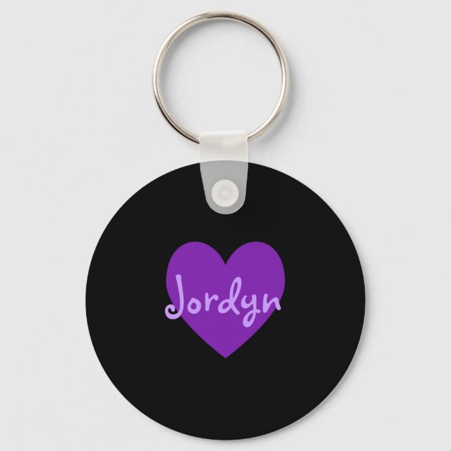 Jordyn in Purple Key Ring (Front)
