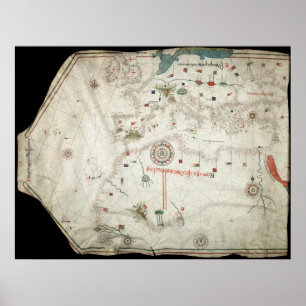 Jorge Aguiar Map - 1492 Poster