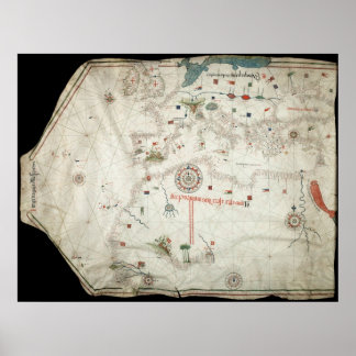 Jorge Aguiar Map - 1492 Poster