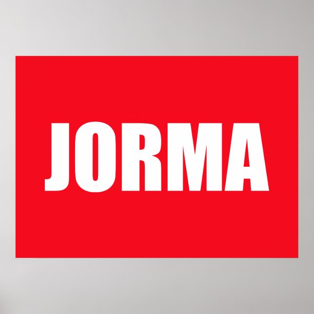 Jorma Poster (Front)