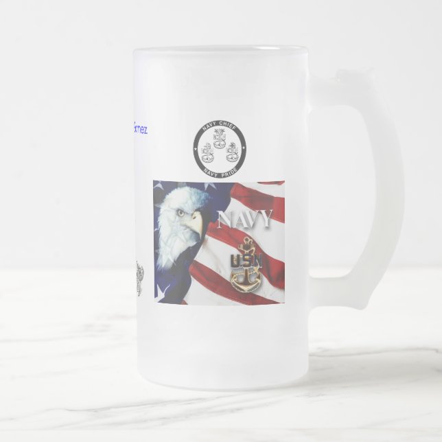 jose frosted glass beer mug (Right)
