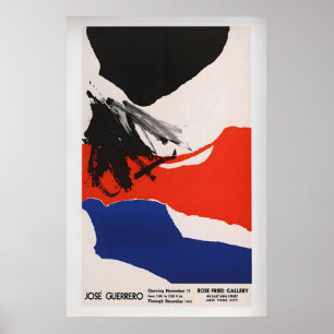 Jose Guerrero Exhibition Poster Vintage Art Print