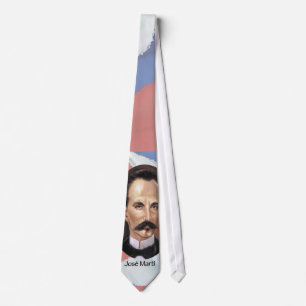 Jose Marti on Cuban Flag Tie
