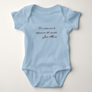 Jose Marti Poetry baby clothing 1 (blue) Bodysuit