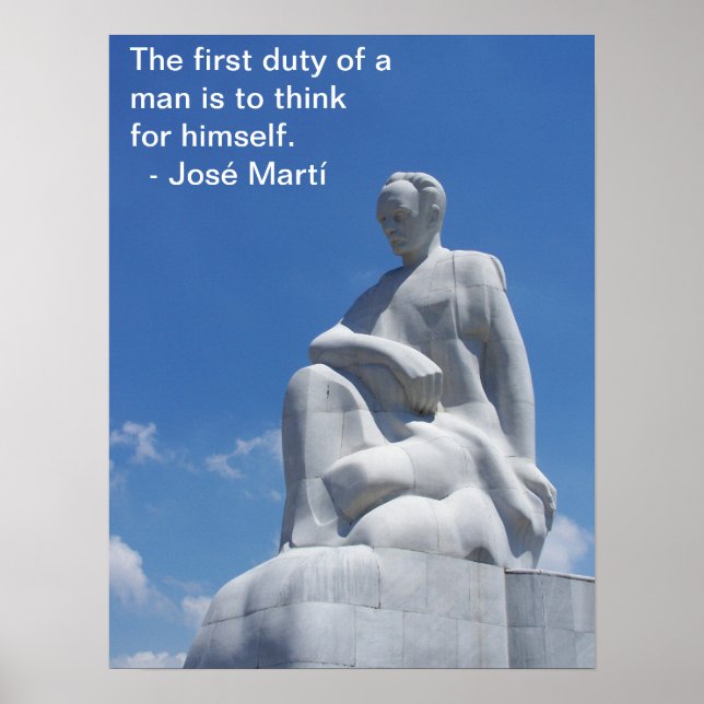 José Martí Statue Poster (Front)
