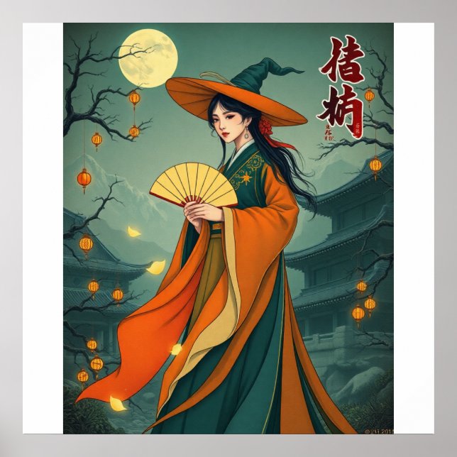 Joseon Witch - Retro Vintage Hanbok Poster (Front)