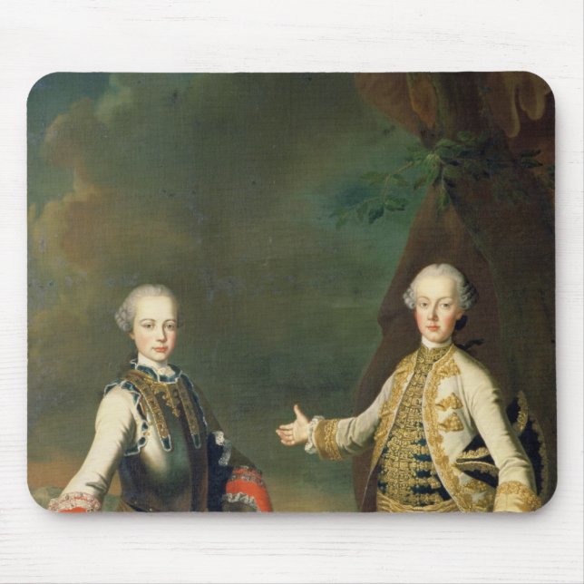 Joseph and Leopold, sons of Francis I and Maria Mouse Mat (Front)