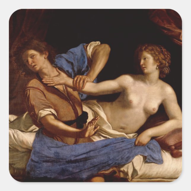 Joseph and the Wife of Potiphar, c.1649 Square Sticker (Front)