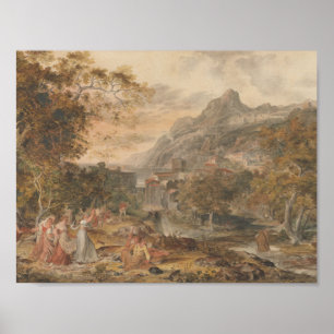 Joseph Anton Koch - View of Vietri Poster
