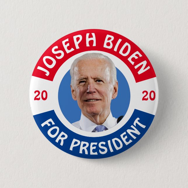 Joseph Biden for President 2020 6 Cm Round Badge (Front)