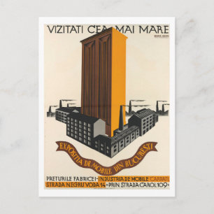 Joseph Binder, Budapest Furniture Exhibit Vintage Postcard